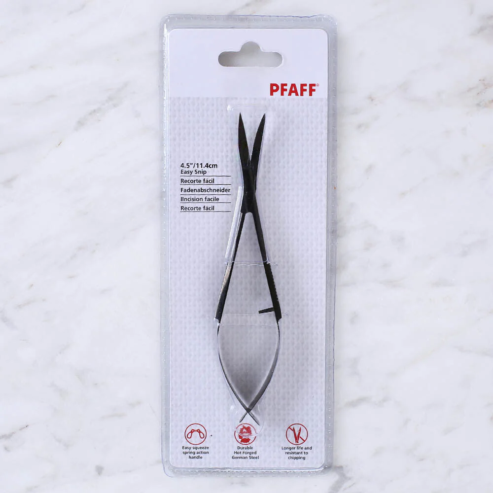 PFAFF Spring Precision Cutting Scissors 4.5 inch - Black