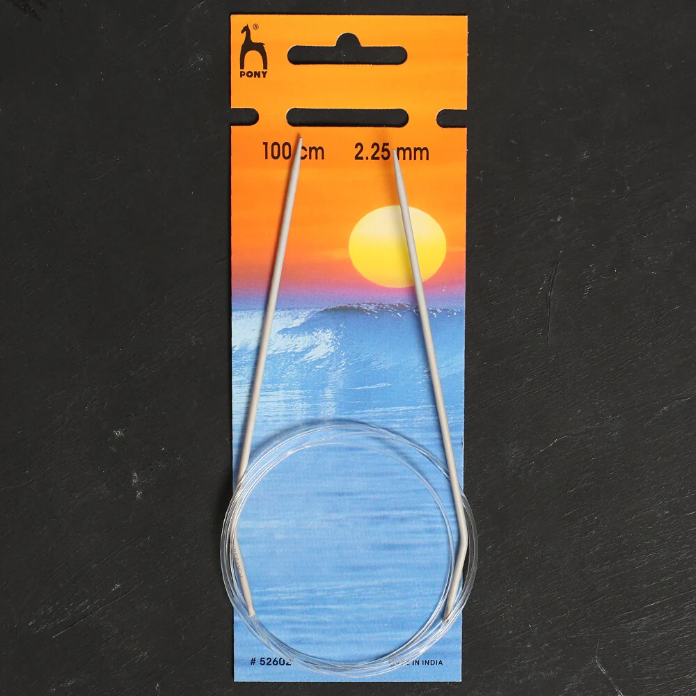Pony 2.25 mm 100 cm Aluminium Circular Needle - 52602