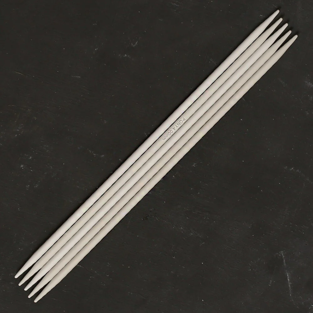 Pony 4 mm 20 cm Aluminium Double Pointed Needles, Set of 5 - 36620 - Image 2