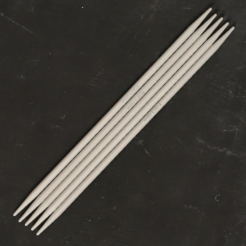 Pony 5 mm 20 cm Aluminium Double Pointed Needles, Set of 5 - 36622 - Image 2