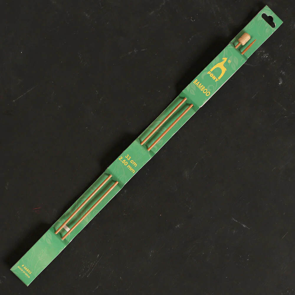 Pony Bamboo 2.5 mm 33 cm Bamboo Knitting Needles - 66803