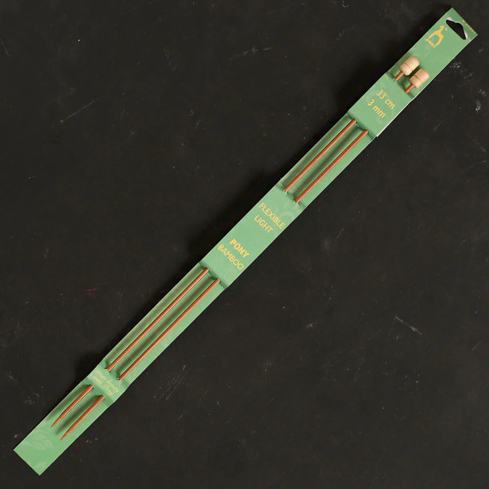 Pony Bamboo 3 mm 33 cm Bamboo Knitting Needles - 66805