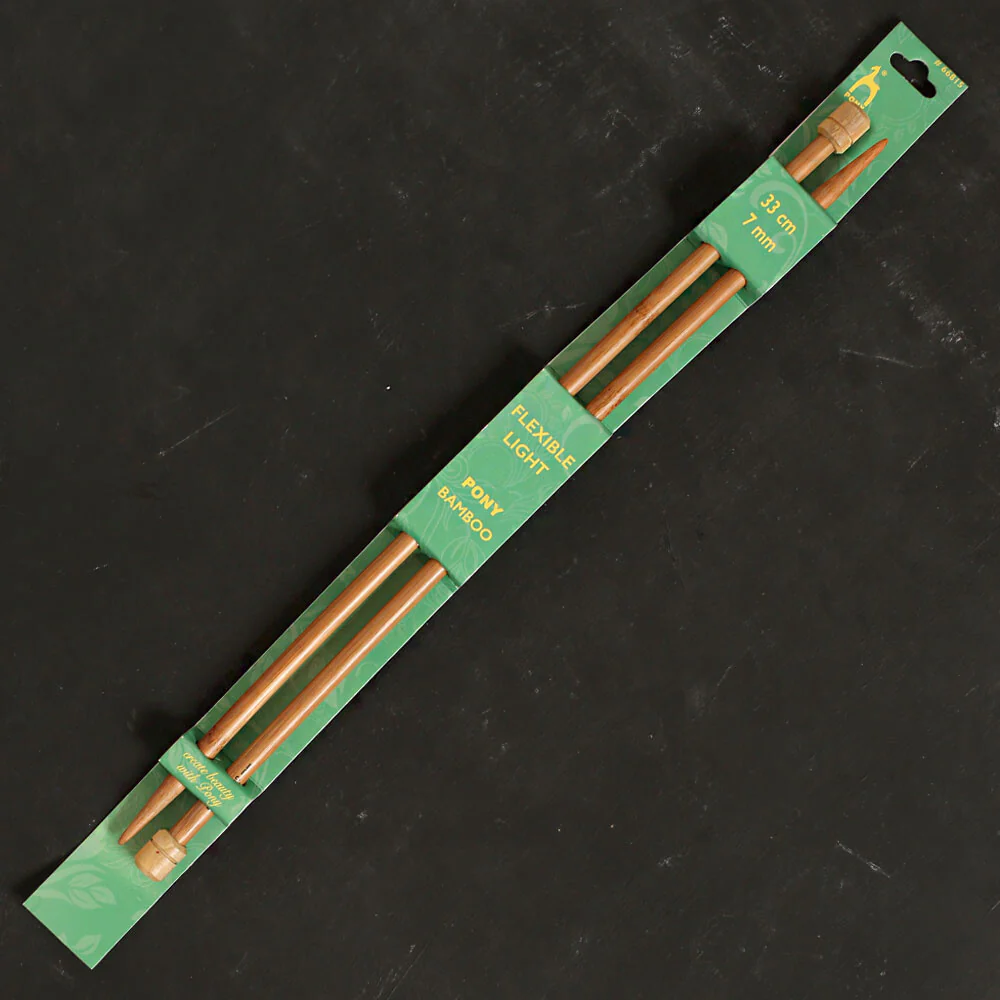 Pony Bamboo 7 mm 33 cm Bamboo Knitting Needles - 66815