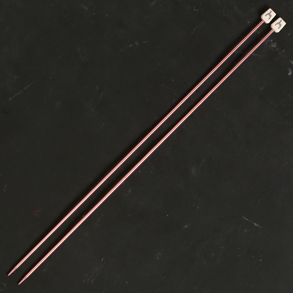 Pony Colour 3 mm 35 cm Aluminum Knitting Needle, Light Yellow - 33705 - Image 2