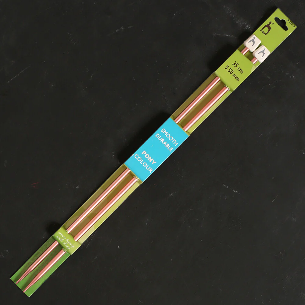 Pony Colour 5.5 mm 35 cm Aluminum Knitting Needle, Cupper - 33712