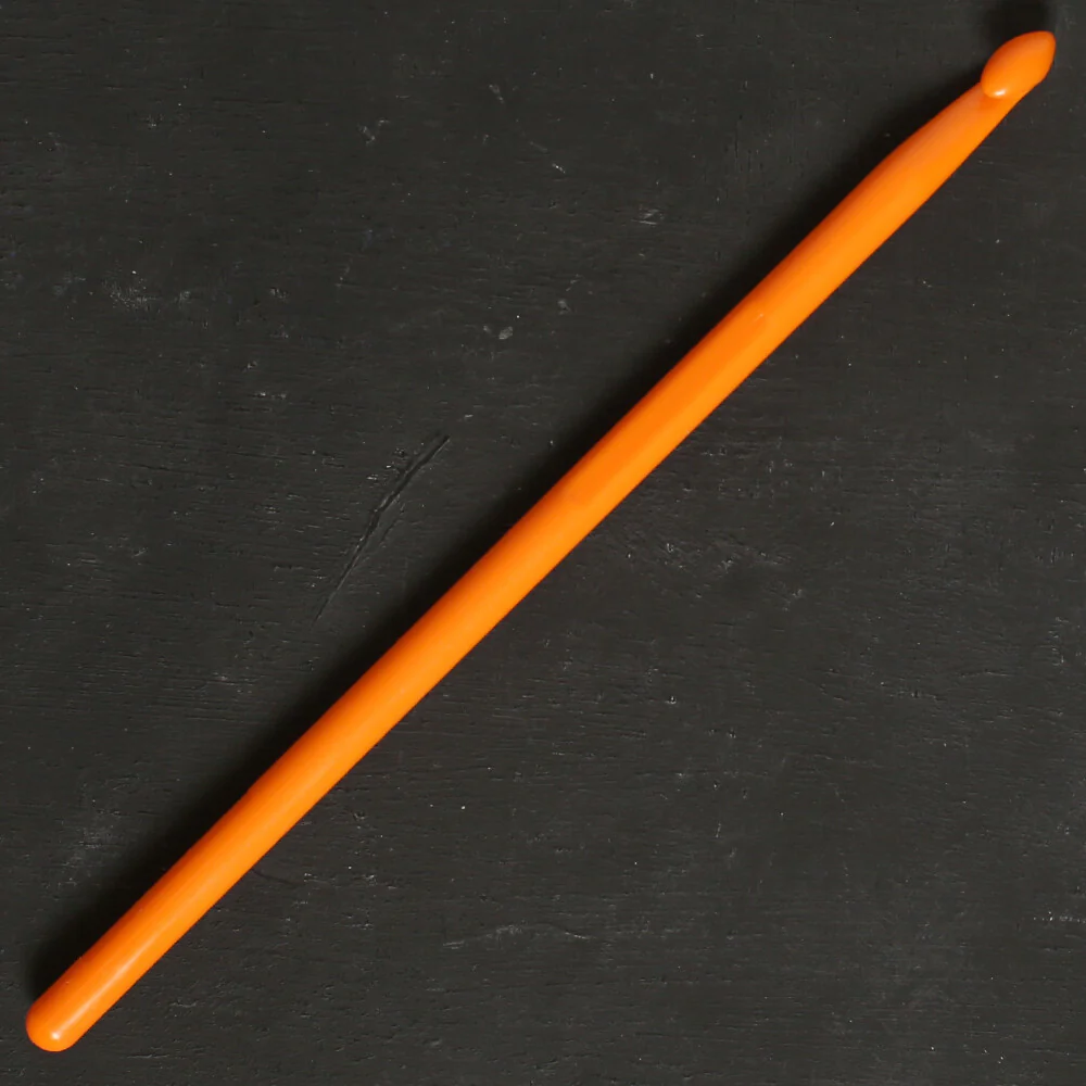 Pony Colour 6 mm 15 cm Plastic Crochet Hook, Orange - 44363 - Image 2