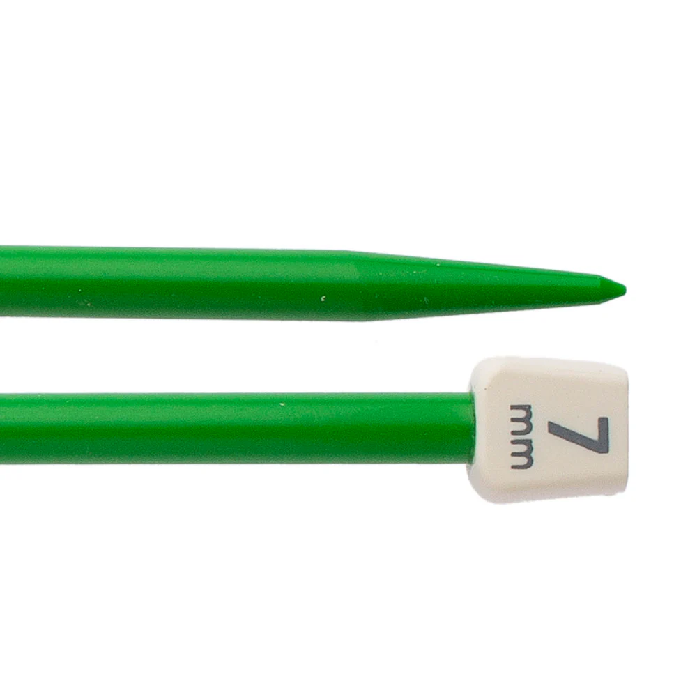 Pony Colour 7 mm 35 cm Plastic Knitting Needle, Green - 57665 - Image 2