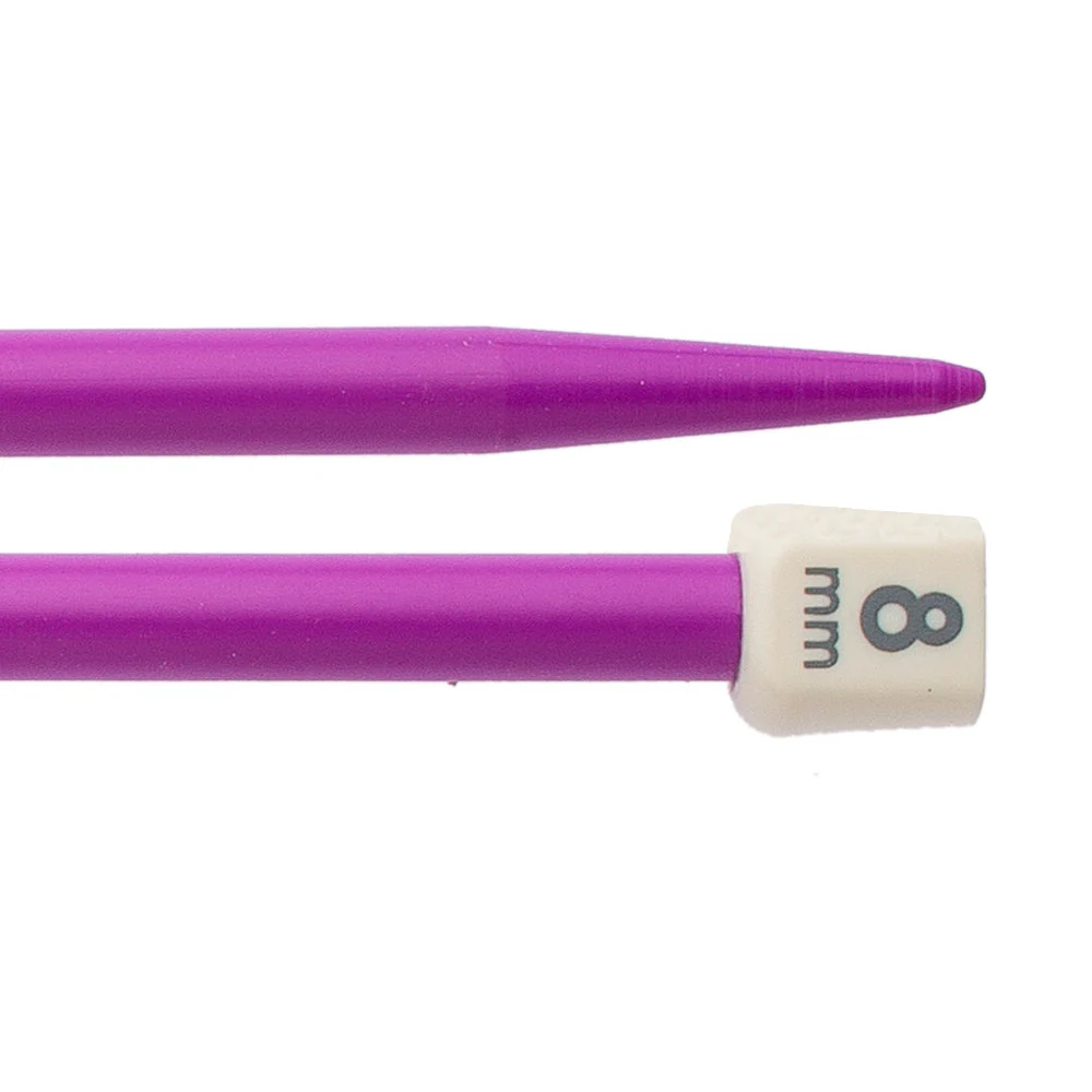 Pony Colour 8 mm 35 cm Plastic Knitting Needle, Purple - 57667 - Image 2