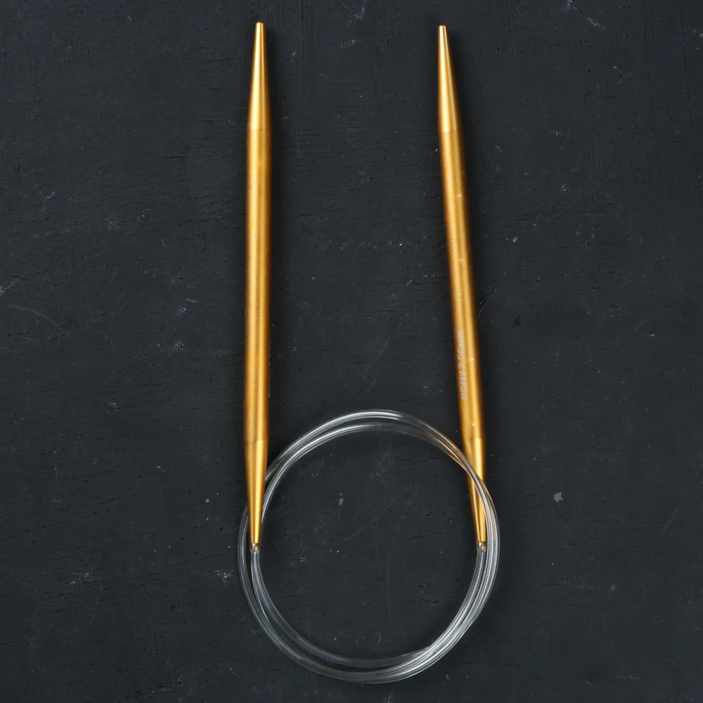 Pony Colour Smooth Durable 80 cm 7mm Circular Knitting Needle, Yellow - 48415 - Image 2