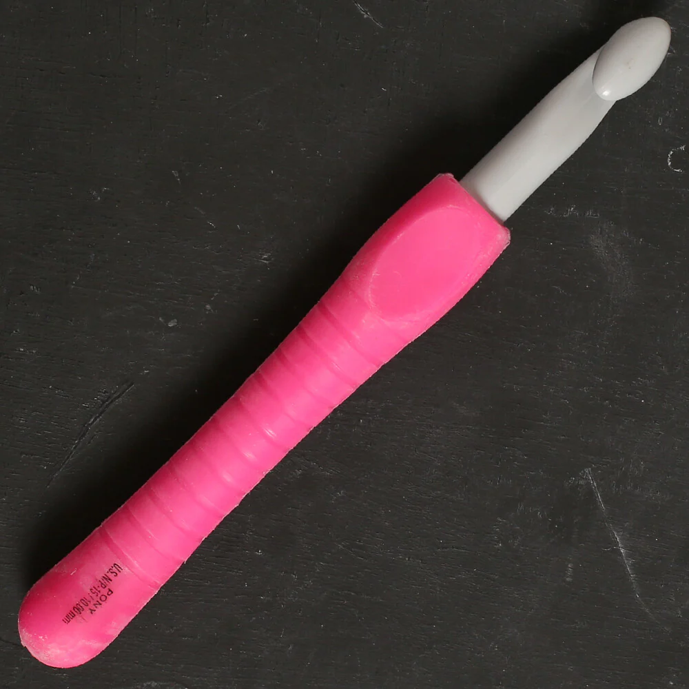 Pony Easy Grip 10 mm 15 cm Soft Handled Crochet Hook, Pink - 56814 - Image 2