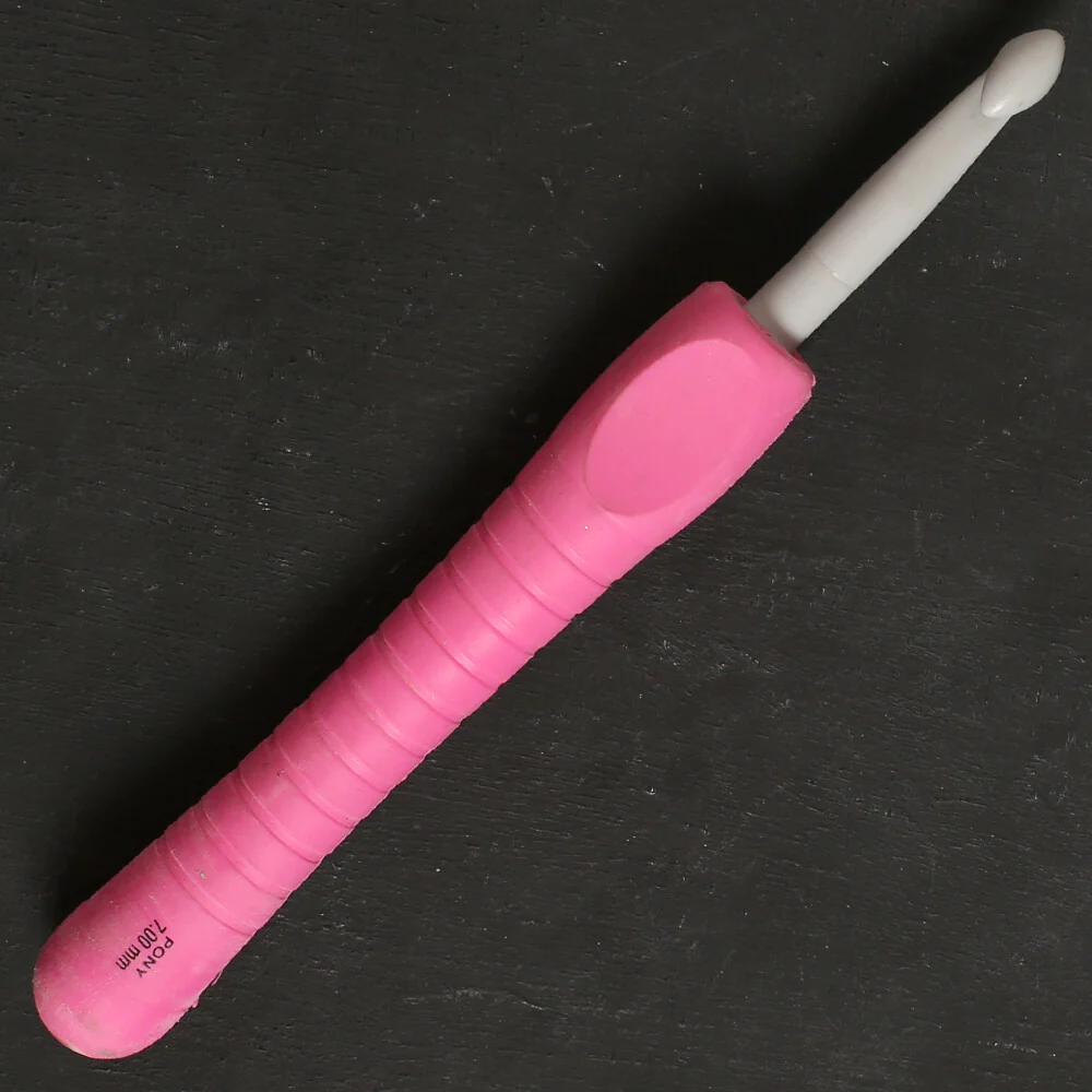 Pony Easy Grip 7 mm 15 cm Soft Handled Crochet Hook, Pink - 56811 - Image 2
