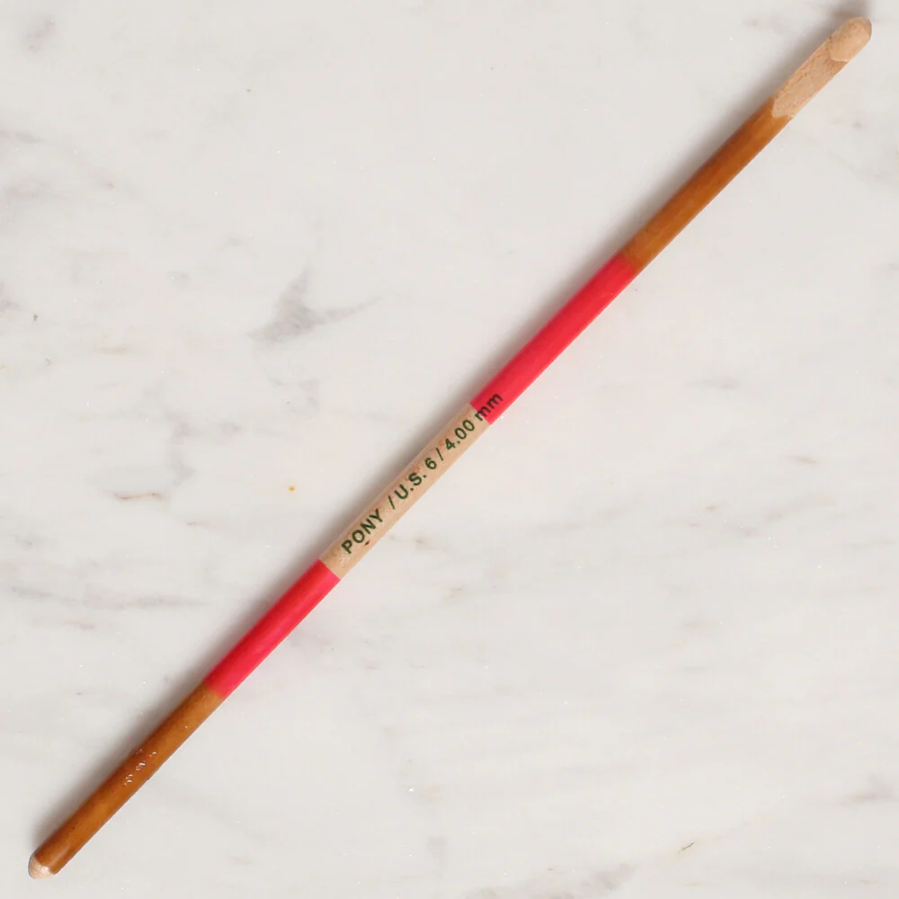 Pony Flair 4mm 15cm Wooden Crochet Hook - 69505 - Image 2