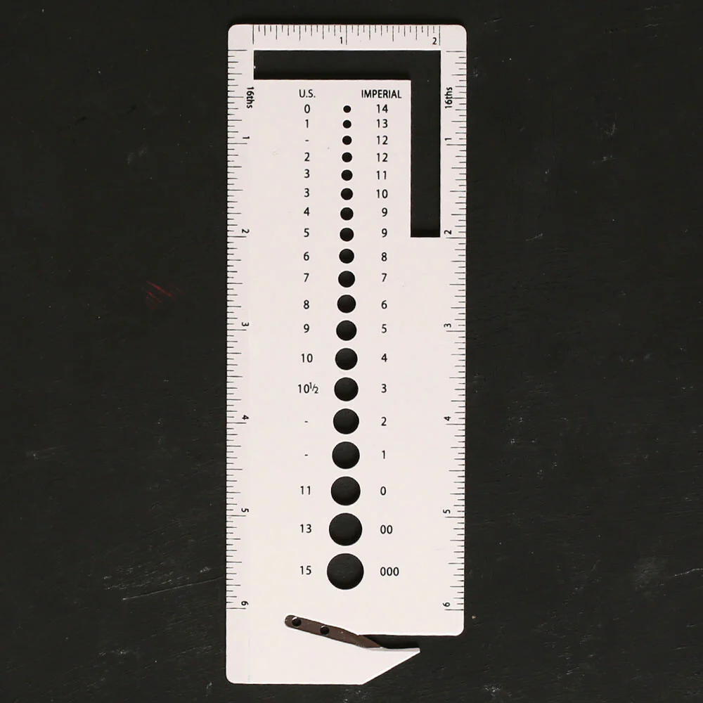Pony Knitting Needle Gauge Ruler 2-10 mm - 60667 - Image 2