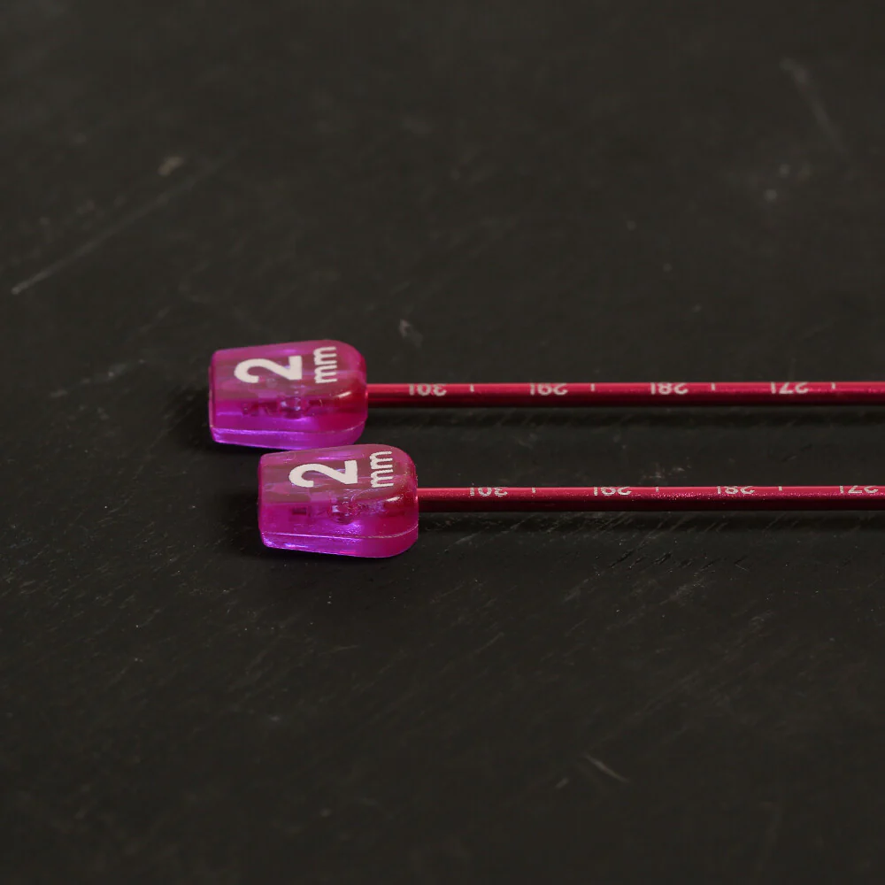 Pony Measure 2 mm 35 cm Aluminium Knitting Needles, Red - 34501 - Image 3