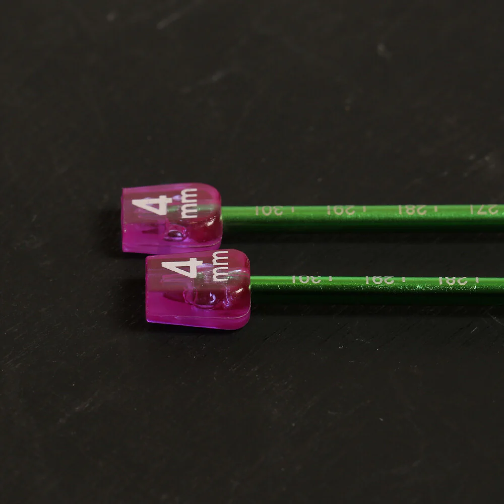 Pony Measure 4 mm 35 cm Aluminium Knitting Needles, Mid Green - 34509 - Image 3
