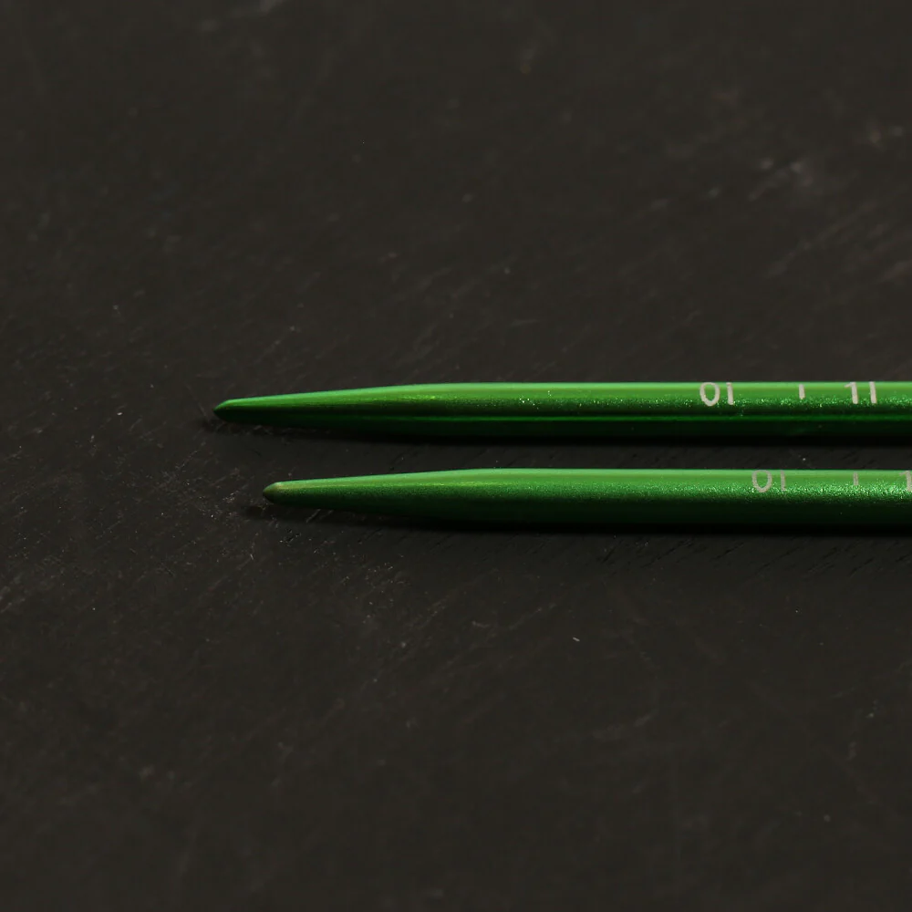 Pony Measure 4 mm 35 cm Aluminium Knitting Needles, Mid Green - 34509 - Image 4
