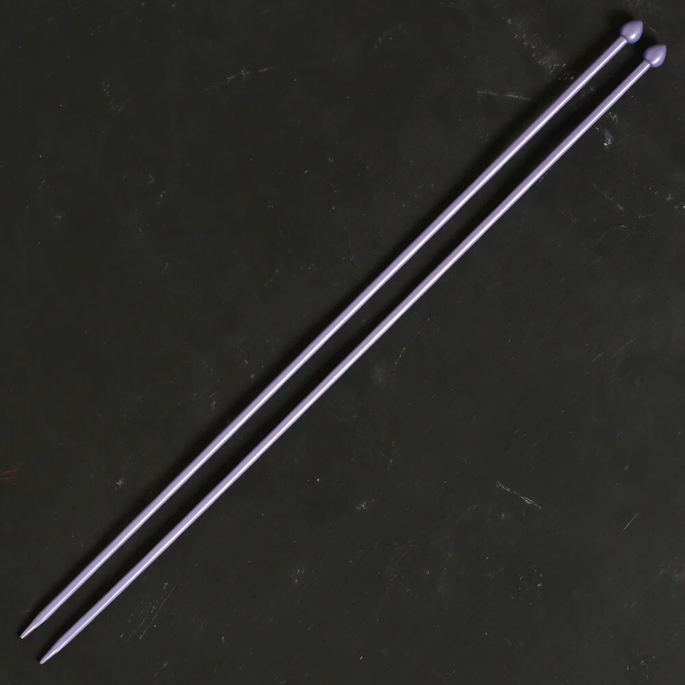Pony Pearl 4 mm 35 cm Plastic Knitting Needle, Lilac - 33628 - Image 2
