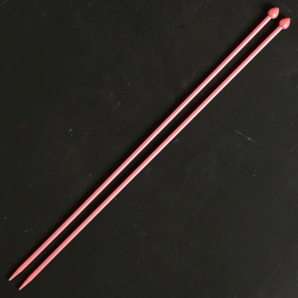 Pony Pearl 4.5 mm 35 cm Plastic Knitting Needle, Pink- 33629 - Image 2
