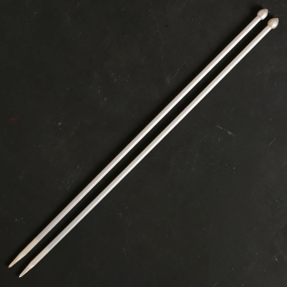 Pony Pearl 5.5 mm 35 cm Plastic Knitting Needle, White - 33631 - Image 2