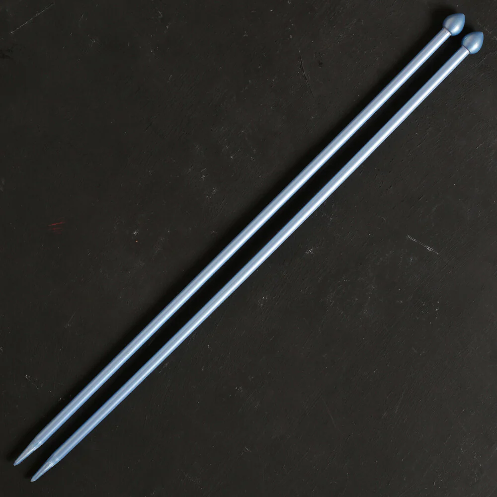 Pony Pearl 6 mm 35 cm Plastic Knitting Needle, Blue - 33632 - Image 2