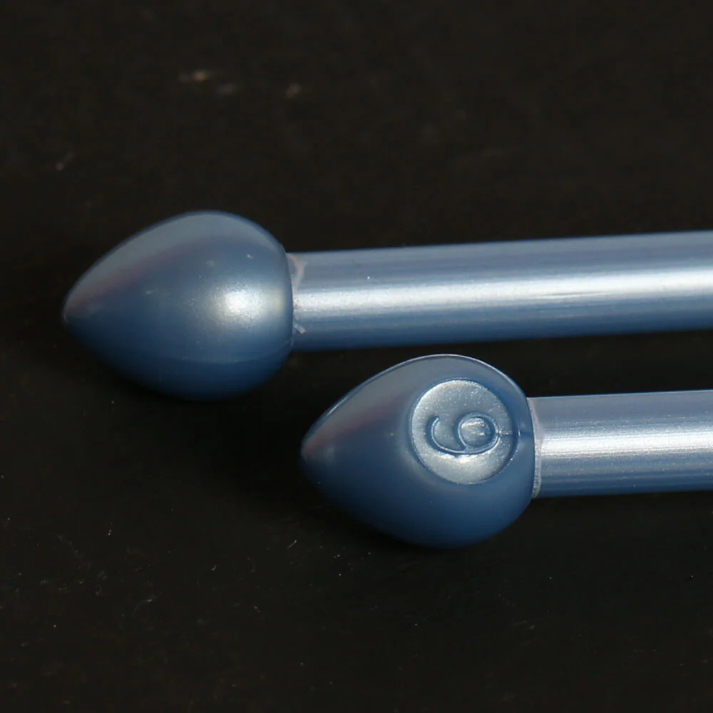 Pony Pearl 6 mm 35 cm Plastic Knitting Needle, Blue - 33632 - Image 4