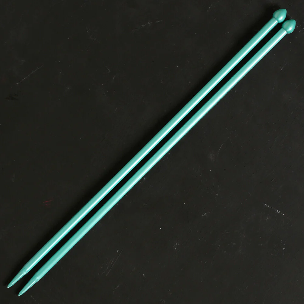 Pony Pearl 7 mm 35 cm Plastic Knitting Needle, Green - 33634 - Image 2