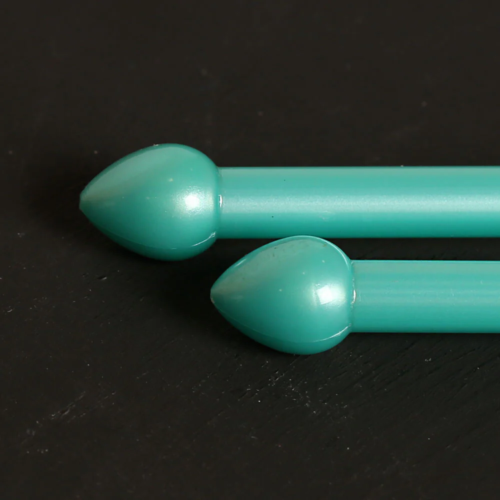 Pony Pearl 7 mm 35 cm Plastic Knitting Needle, Green - 33634 - Image 4