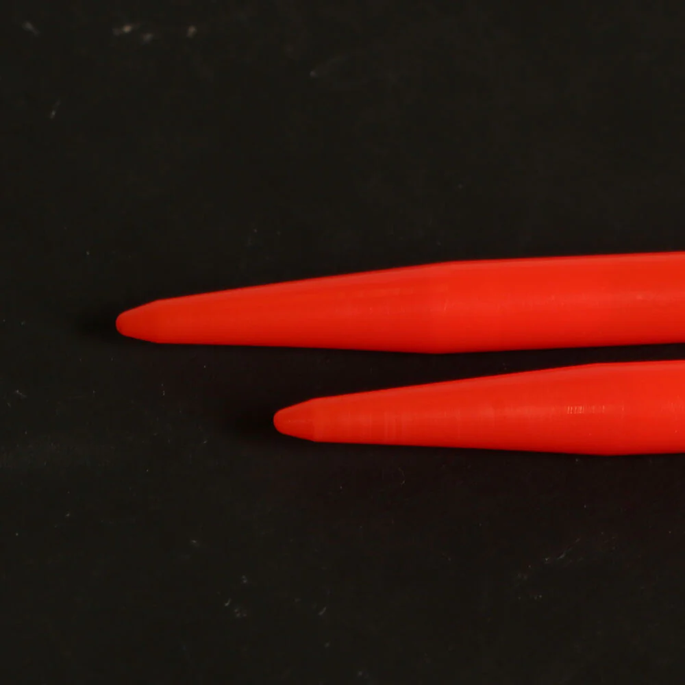 Pony Pearl 8 mm 35 cm Plastic Knitting Needle, Neon Orange - 33636 - Image 3
