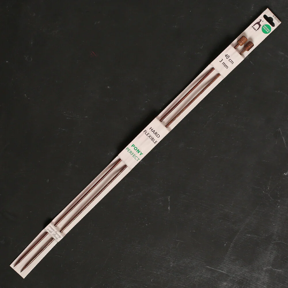 Pony Perfect 3 mm 40 cm Wooden Knitting Needle - 42005