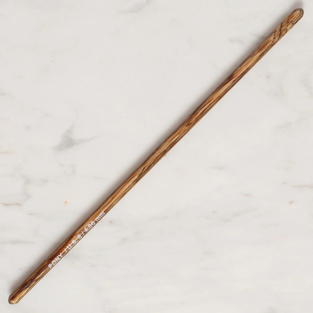 Pony Perfect 4 mm 15 cm Wooden Crochet Hook - 46009 - Image 2