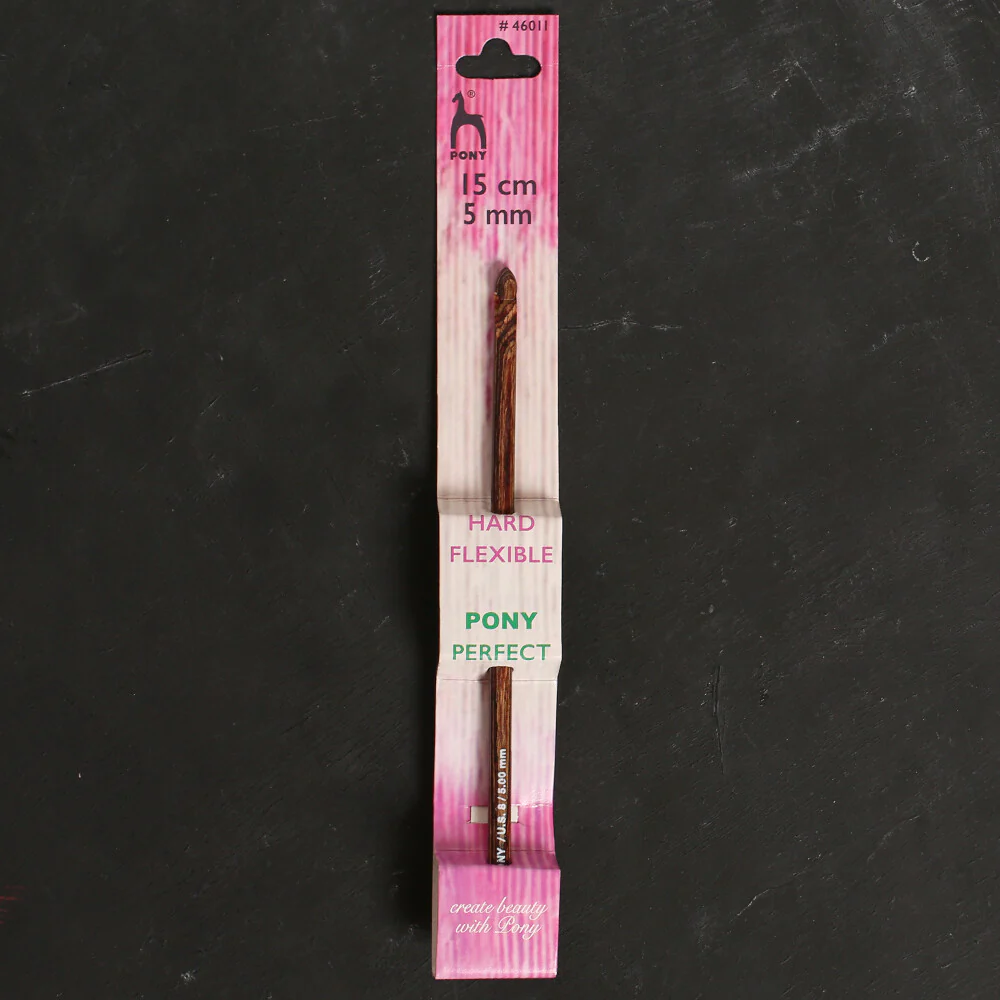 Pony Perfect 5 mm 15 cm Wooden Crochet Hook - 46011