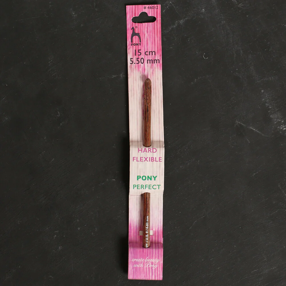 Pony Perfect 5.5 mm 15 cm Wooden Crochet Hook - 46012