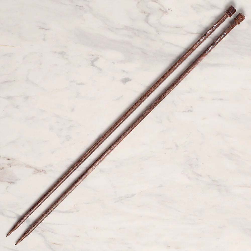 Pony Perfect 6 mm 40 cm Wooden Knitting Needle - 42013 - Image 2