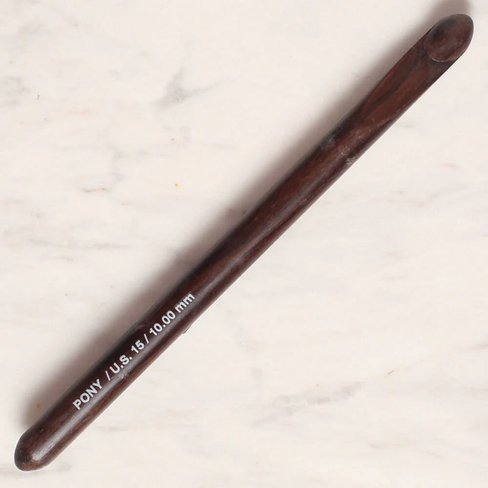 Pony Rosewood 10 mm 15 cm Rosewood Crochet Hook - 44910 - Image 2