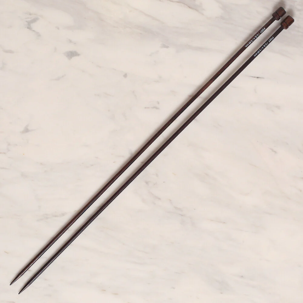 Pony Rosewood 3.5 mm 35 cm Rosewood Knitting Needles, 33807 - Image 2