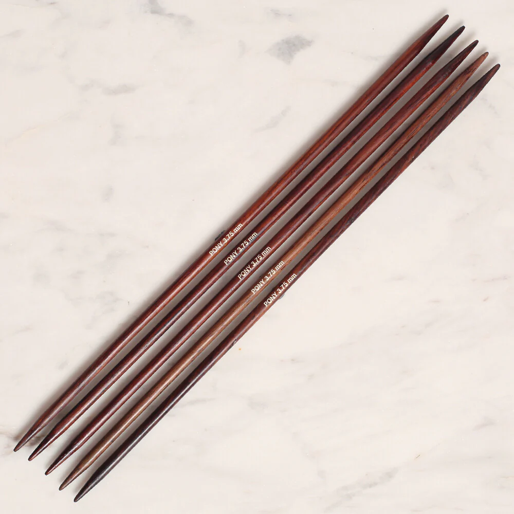 Pony Rosewood 3.75 mm 20 cm Rosewood Double Pointed Needles, Set of 5 - 36809 - Image 2