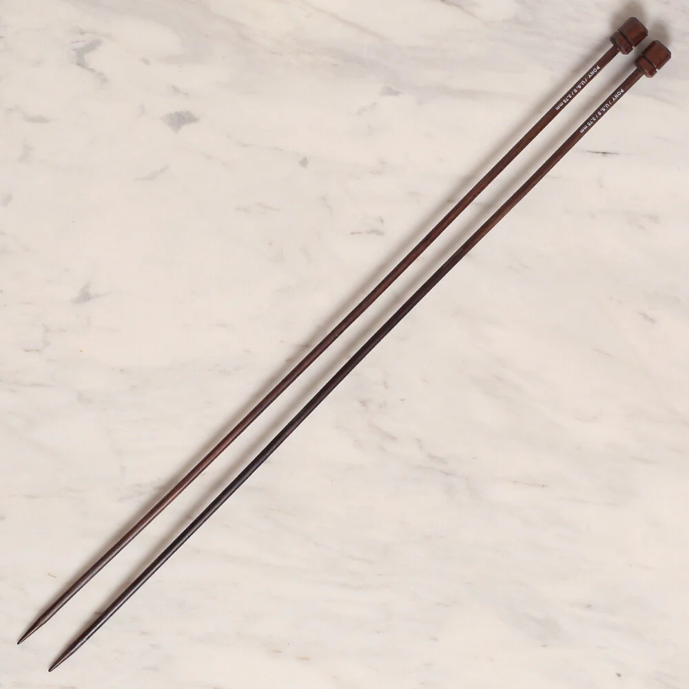 Pony Rosewood 3.75 mm 35 cm Rosewood Knitting Needles, 33808 - Image 2