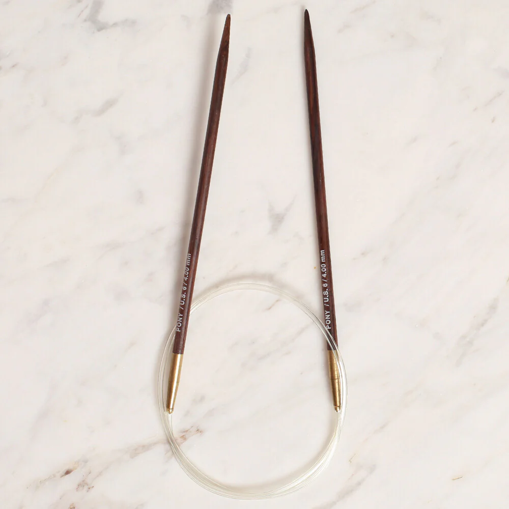 Pony Rosewood 4 mm 60 cm Circular Needle - 48809 - Image 2