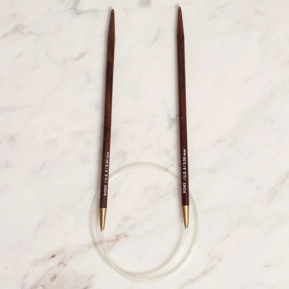 Pony Rosewood 5 mm 60 cm Circular Needle - 48811 - Image 2