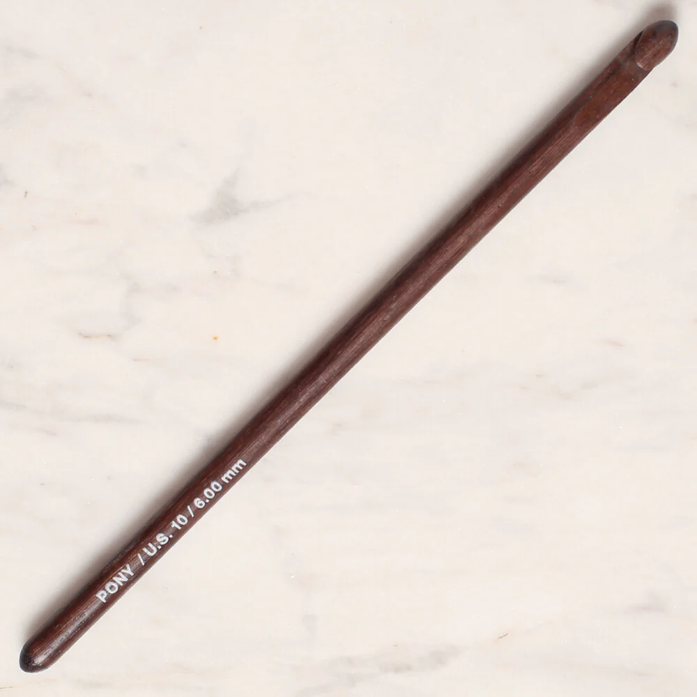 Pony Rosewood 6 mm 15 cm Rosewood Crochet Hook - 44905 - Image 2