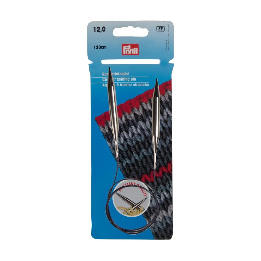 PRYM 12 mm 120 cm Brass Circular Knitting Needle -  212247