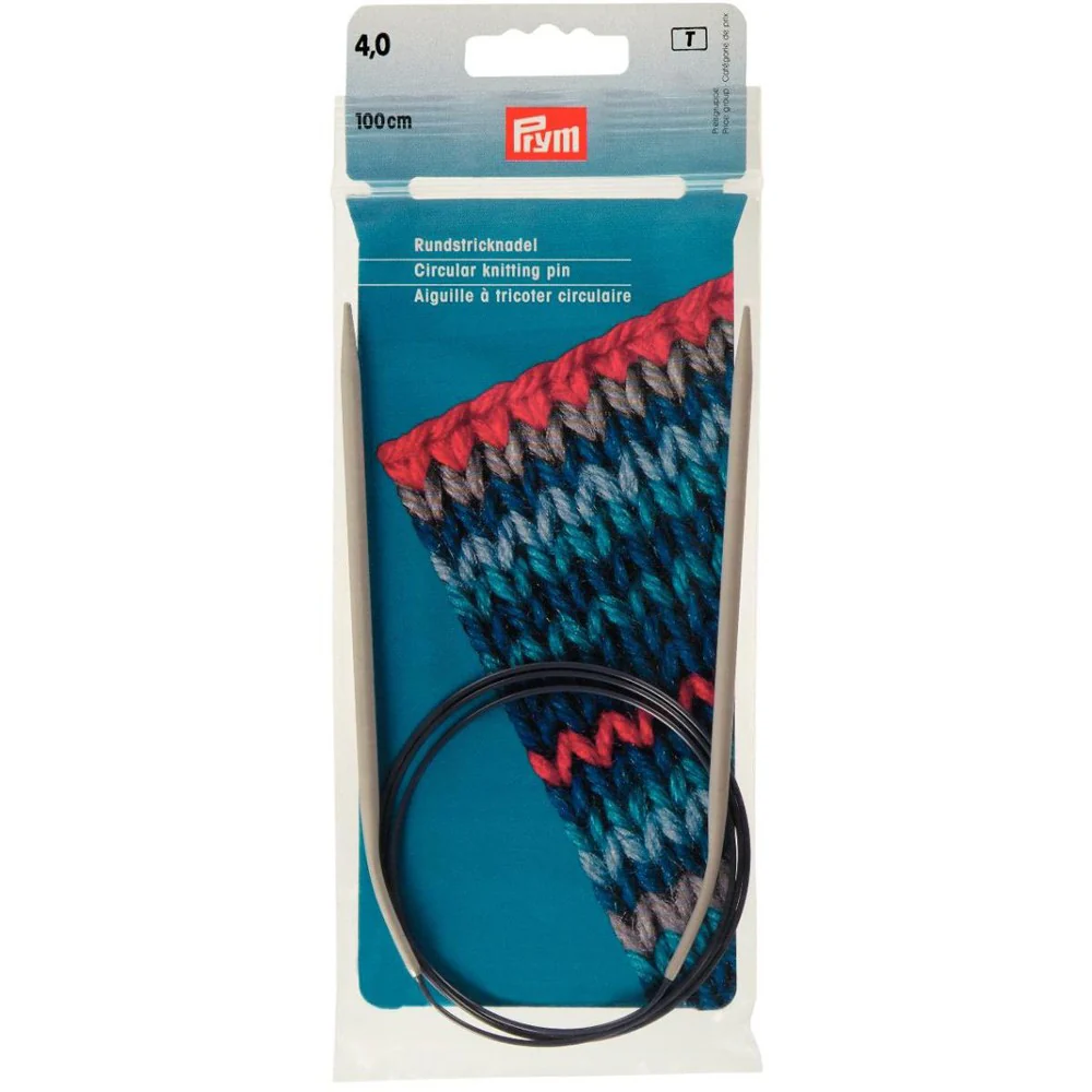 PRYM 4 mm 100 cm Aluminium Circular Knitting Needle - 211266