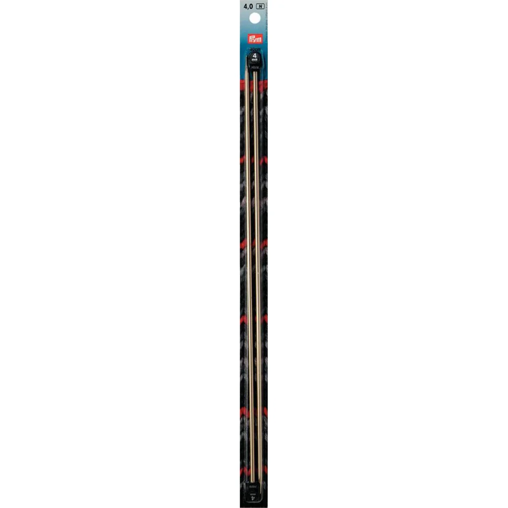PRYM 4 mm 40 cm Aluminium Knitting Needles with Knob -  191611