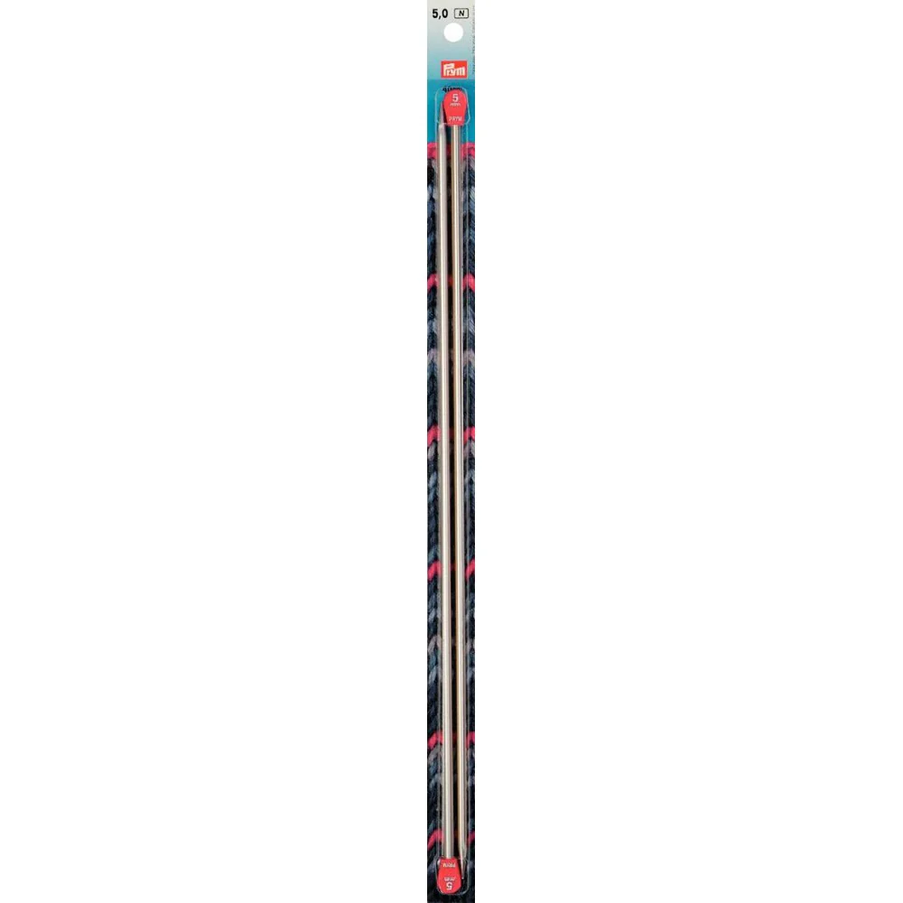 PRYM 5 mm 40 cm Aluminium Knitting Needles with Knob -  191613