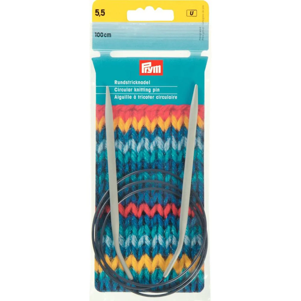 PRYM 5.5 mm 100 cm Aluminium Circular Knitting Needle - 211366
