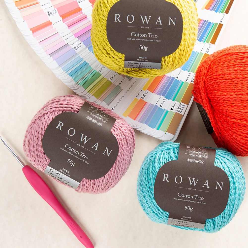 Rowan Cotton Trio Hand Knitting Yarn, Green - 00118 - Image 4