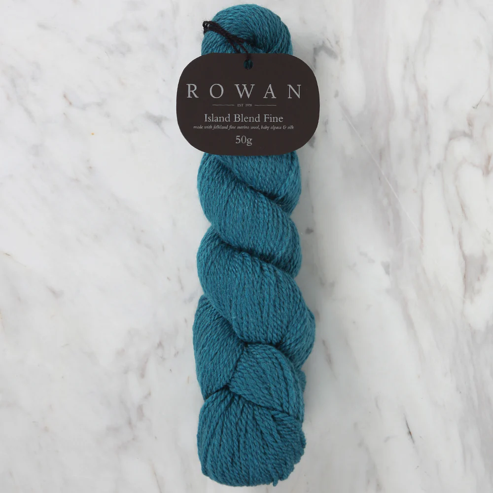 Rowan Island Blend Fine Hand Knitting Yarn, Petrol blue - 109