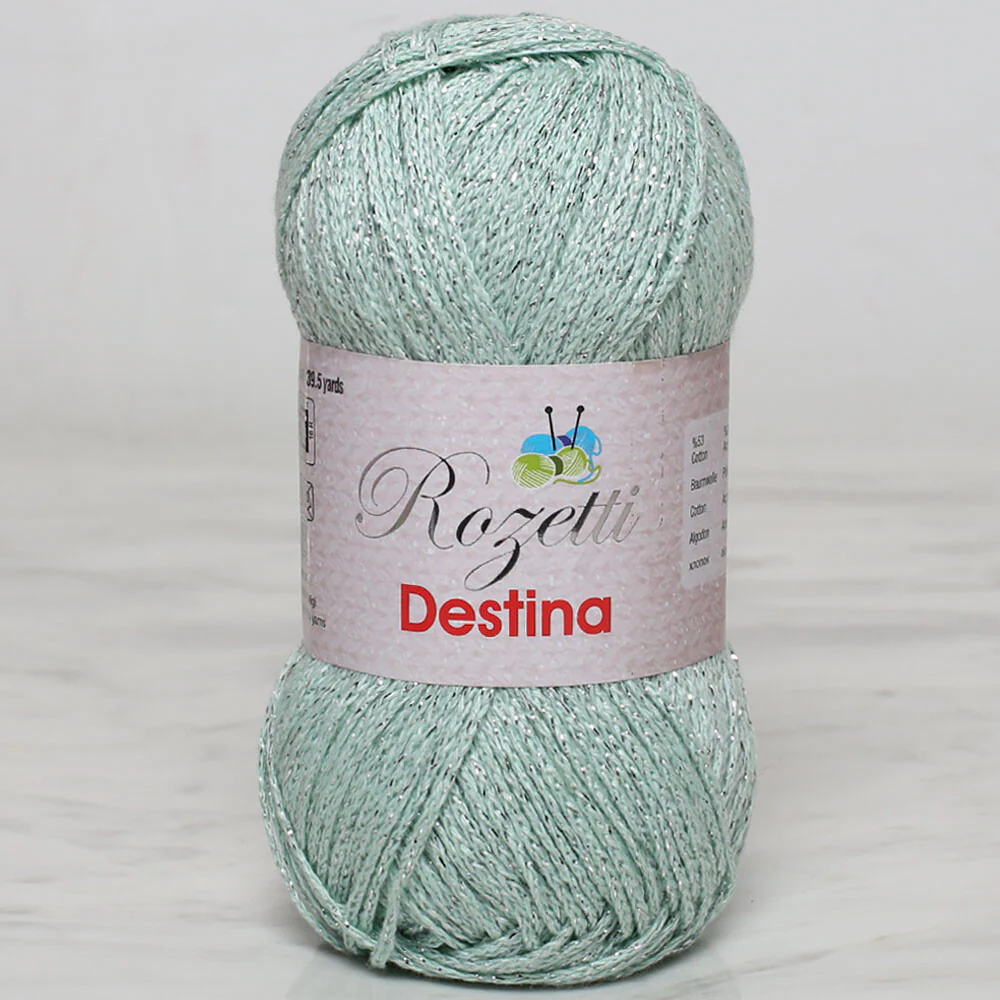 Rozetti Destina 50 gr Yarn, Light Green - 45012