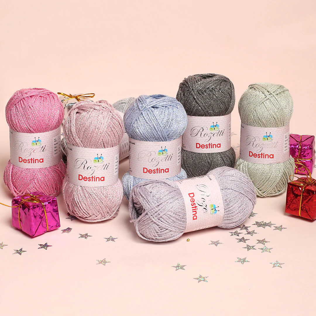 Rozetti Destina 50 gr Yarn, Powder Pink - 45006 - Image 3
