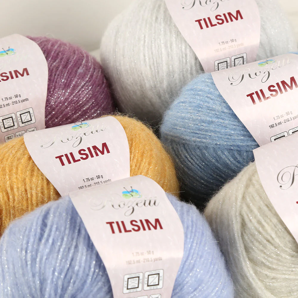 Rozetti Tılsım Glittery Hand Knitting Yarn Ecru - 362-13 - Image 3